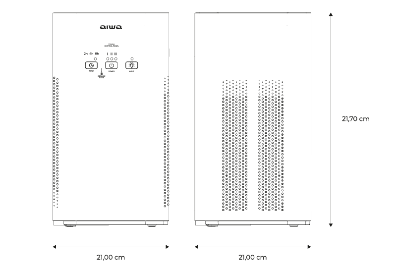 AIWA KIREIAIR 16 Purifier_measures