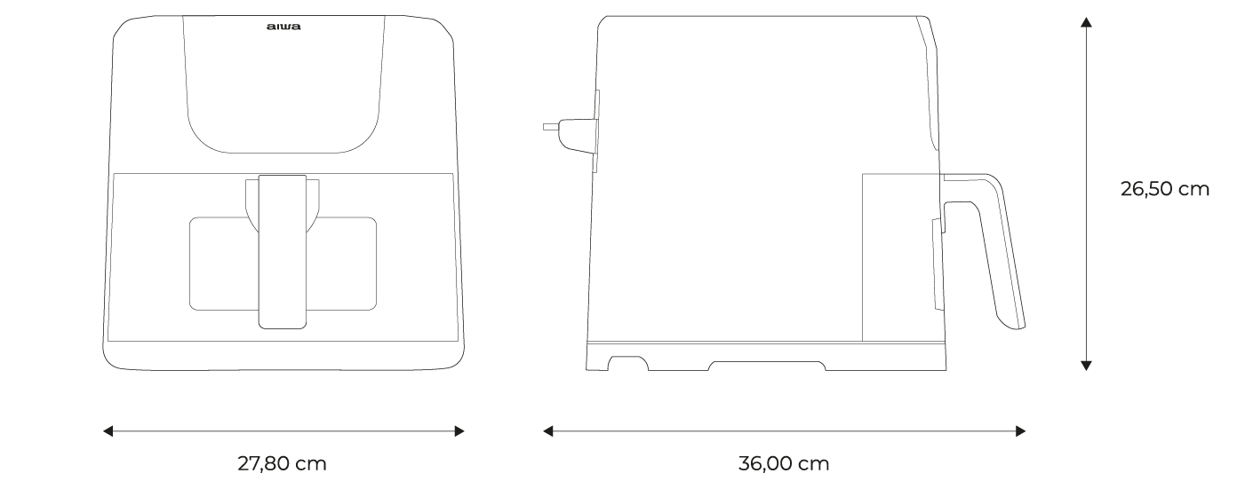 AIWA Air Fryer KOKUMA-measures