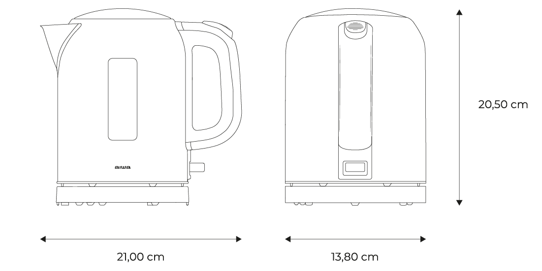 AIWA Kettle RYUJIN-measures