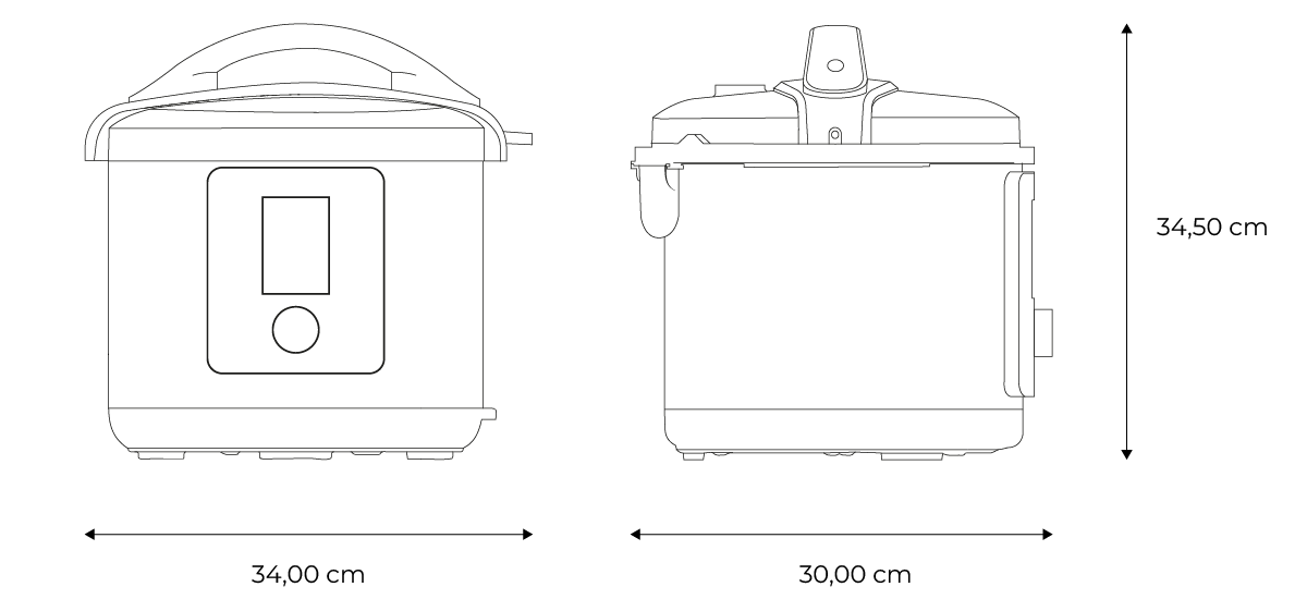 AIWA Multi Cooker SENJU SELECT-measures