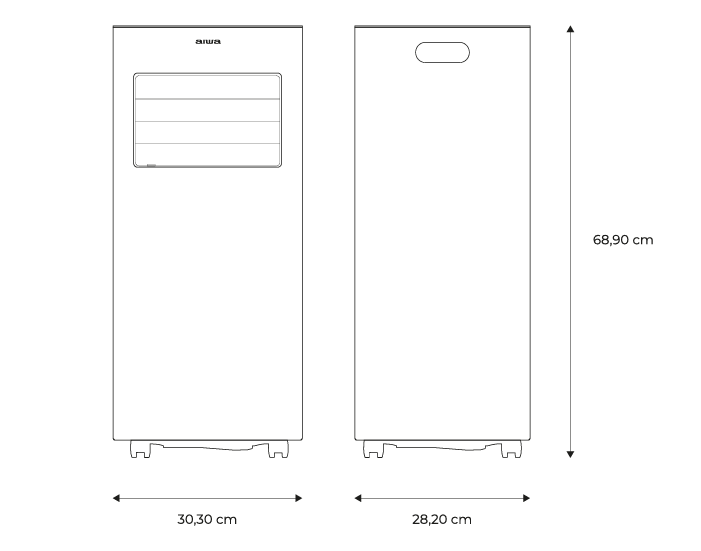 AIWA Portable Air Conditioning SETSUAIR-measures