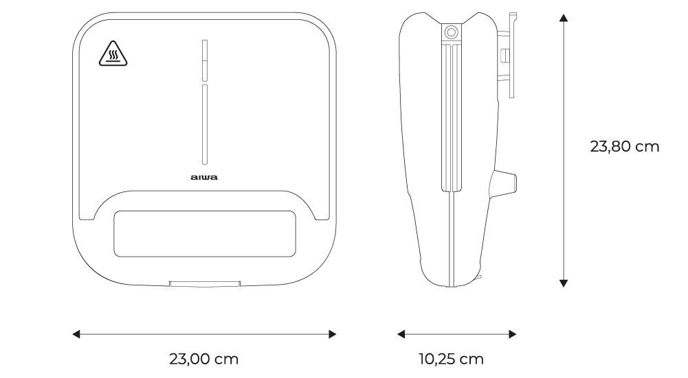 AIWA Sandwich And Grill TETSU-measures